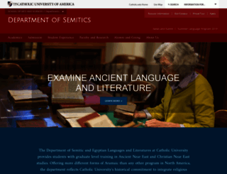 semitics.cua.edu screenshot