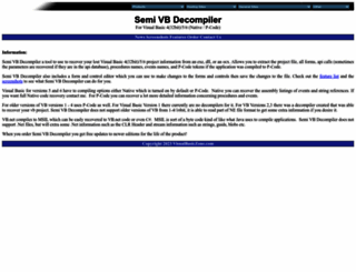 semivbdecompiler.com screenshot