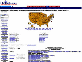 senate.ontheissues.org screenshot