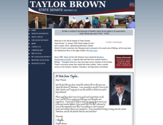 senatortaylorbrown.com screenshot
