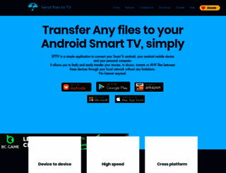 sendfilestotv.app screenshot