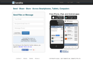 senditz.com screenshot
