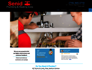 senidplumbing.com screenshot