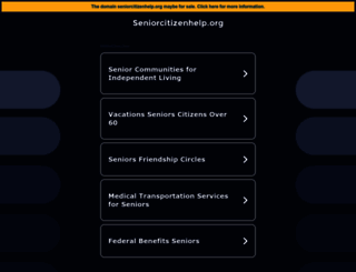 seniorcitizenhelp.org screenshot