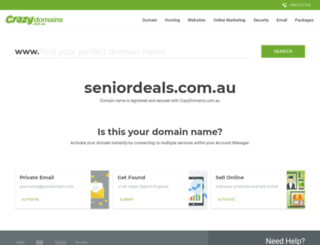 seniordeals.com.au screenshot