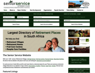 seniorservice.co.za screenshot