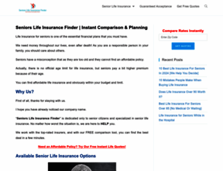 seniorslifeinsurancefinder.com screenshot