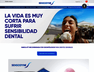 sensodyne.com.ar screenshot