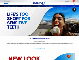 sensodyne.com.au screenshot