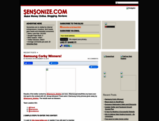 sensonize.com screenshot