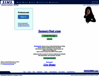 sensorytest.com screenshot