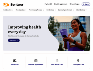sentara.com screenshot