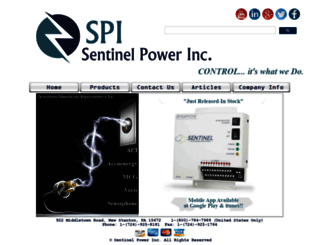 sentinelpower.com screenshot