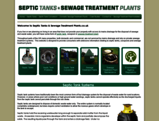 septictanksandsewagetreatmentplants.co.uk screenshot
