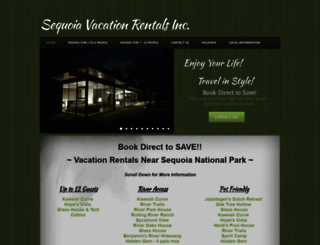 sequoiavacationrentals.com screenshot