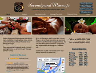 serenityandmassage.com screenshot