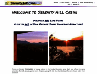 serenityhillcabin.com screenshot