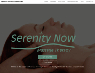 serenitynowmassage.ca screenshot