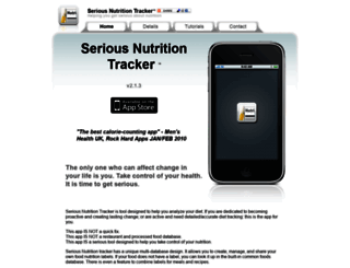 seriousnutritiontracker.com screenshot