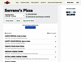 serranospizzasanfran.com screenshot