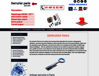 serruriersparispascher.com screenshot
