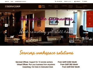 servcorp.com.qa screenshot