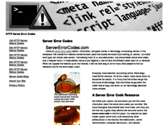 servererrorcodes.com screenshot