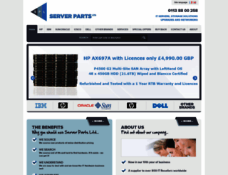 serverparts.co.uk screenshot