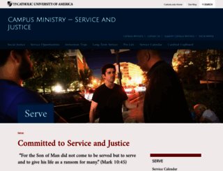 service.catholic.edu screenshot