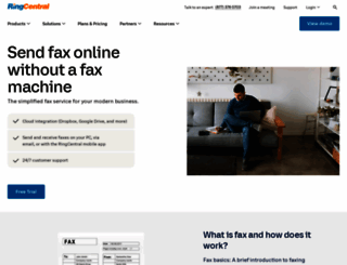 service.extremefax.com screenshot