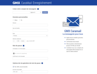 service.gmx.fr screenshot