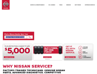 service.nissanusa.com screenshot