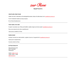 service.zurrose.ch screenshot