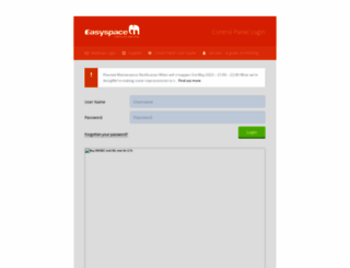 servicecentre.easyspace.com screenshot