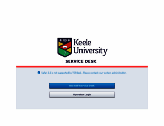 servicedesk.keele.ac.uk screenshot