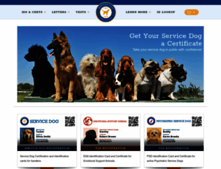 servicedogcertifications.org screenshot