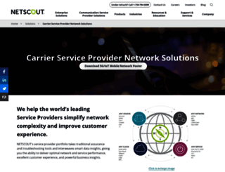 serviceprovider.netscout.com screenshot
