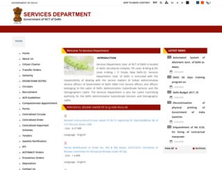 services.delhigovt.nic.in screenshot