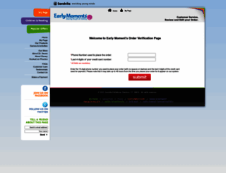 services.earlymoments.com screenshot