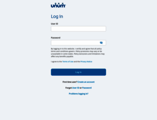 services.unum.com screenshot