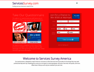 servicessurvey.com screenshot