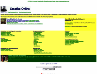 sesotho.web.za screenshot