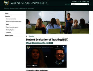 set.wayne.edu screenshot