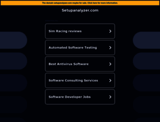 setupanalyzer.com screenshot