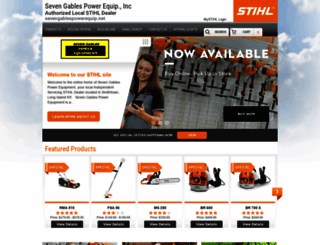 sevengablespowerequip.stihldealer.net screenshot