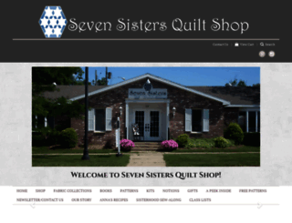 sevensistersquiltshop.com screenshot