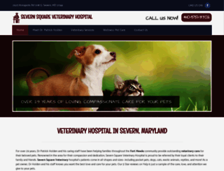 severnsquareveterinaryhospital.com screenshot