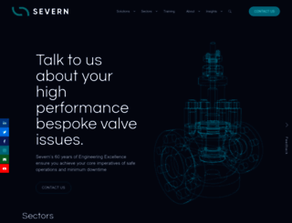 severnvalve.com screenshot
