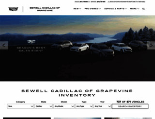 sewellcadillac-grapevine.com screenshot
