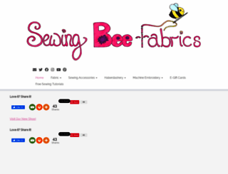 sewingbeefabrics.co.uk screenshot